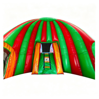 Jouets gonflables d'extérieur, combo luge et igloo pour les fêtes sur le thème de Noël