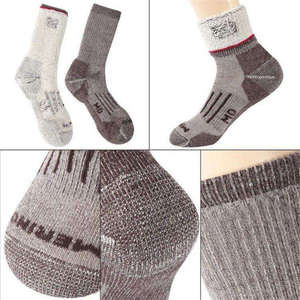 Calcetines de lana merino <span class=keywords><strong>para</strong></span> senderismo, calcetines <span class=keywords><strong>para</strong></span> clima frío, calcetines térmicos cálidos con cuello redondo <span class=keywords><strong>para</strong></span> invierno - Product Image 2