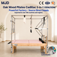 Cadillac de Pilates 3-en-1 en bois massif avec logo de marque personnalisé, lit Reformer et trapèze à tour complète pour studio de yoga commercial CE/SGS