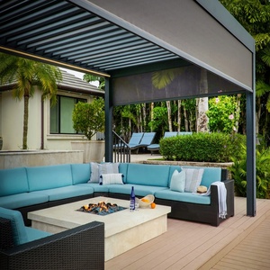 2-20% descuento <span class=keywords><strong>pared</strong></span> adjunto patio techo gazebo impermeable cannopy bioclimatique aluminio pérgola - Product Image 5