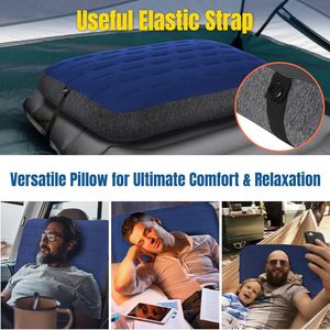 Almohada Inflable para Camping Trekology Aluft Ultra, Grande, 24x15 Pulgadas, Azul, Cojín de Aire para Viaje - Product Image 5