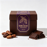 Étiquettes personnalisées pour chocolat noir au cacao, estampage à chaud doré, autocollantes, de luxe, pour fèves de cacao, écologiques, imperméables, pour emballage alimentaire