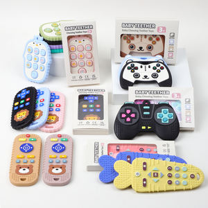 Bpa Free Educational Silikon Babys pielzeug Neue Fernbedienung Beiß spielzeug Schnuller Clip Silikon Beißring Spielzeug für Baby - Product Image 1