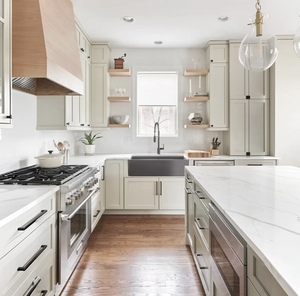 Gabinetes de <span class=keywords><strong>Cocina</strong></span> Personalizados en Forma de L de Lujo Balom, Puertas Shaker de Madera Sólida, Estilo Moderno Transicional, Muebles de <span class=keywords><strong>Cocina</strong></span> Completos - Product Image 2
