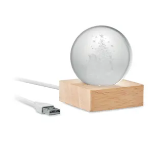 Palla di Natale Santa Light LED, articolo natalizio - Product Image 5