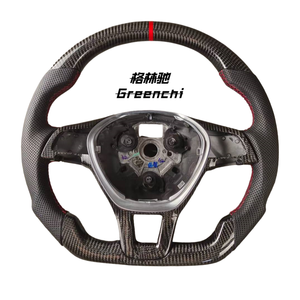 Volante Deportivo Gelinchi para <span class=keywords><strong>Volkswagen</strong></span> <span class=keywords><strong>Golf</strong></span> 7 MK7 <span class=keywords><strong>GTI</strong></span> POLO Passat, Forma de D, 35 mm, Fibra de Carbono y Cuero, 3.5 kg, 2 Radios - Product Image 2