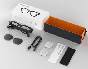 Gafas Inteligentes <span class=keywords><strong>con</strong></span> IA, <span class=keywords><strong>Cámara</strong></span> 1080P, Llamadas <span class=keywords><strong>de</strong></span> Video, Traducción, Preguntas y Respuestas <span class=keywords><strong>con</strong></span> IA, Control Táctil Mediante <span class=keywords><strong>Aplicación</strong></span> - Product Image 1