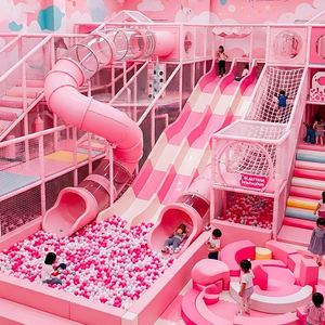 Équipement de <span class=keywords><strong>jeu</strong></span> intérieur, jeux de jardin miniatures, piscine à balles, ensembles de balançoires, jeux souples, toboggan en plastique, <span class=keywords><strong>trampoline</strong></span> pour enfants à domicile - Product Image 5