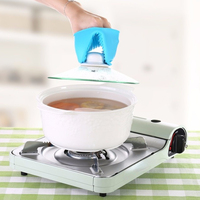 Mitaines d'isolation Anti-brûlure en silicone, cuisine, four, pince à main, résistant à la chaleur, pour four à micro-ondes