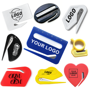 Abrecartas con Logotipo Personalizado, Cortador <span class=keywords><strong>de</strong></span> Cajas <span class=keywords><strong>de</strong></span> Regalo Promocional, Cuchillo <span class=keywords><strong>de</strong></span> Papel Manual Portátil <span class=keywords><strong>de</strong></span> Plástico para Sobres, Paquetes y Correo - Product Image 1
