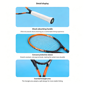 Raquette de tennis pour femme en carbone composite durable, vente en gros d'usine, avec surgrip confortable pour débutantes, entraînement, look sport féminin - Product Image 2