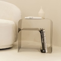 Table de chevet et table basse KINNO en acier inoxydable moderne avec rangement intégré durable