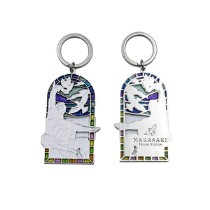 Metallic Zinc Alloy Hollowed-out Cut-out Carved Soft Hard Enamel Keychains Keyring <b>Custom</b> <b>Keychain</b> - Product Image 3