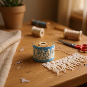 Strisce di pizzo Ilan 5,0 cm x 14 m colore crema per artigianato e decorazioni - Product Image 2