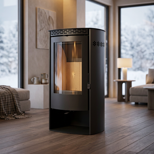 Estufa de Leña de Acero Soldado con Precisión, Diseño Redondeado y Elegante, Directo de Fábrica, para Decoración de Dormitorios en Villas Privadas - Product Image 1