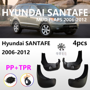แผ่นกันโคลนรถยนต์ฮุนได ซานตาเฟ่ คลาสสิค ปี 2006-2012 สีดำ พลาสติก แผ่นบังโคลนล้อหลังซ้าย - Product Image 4