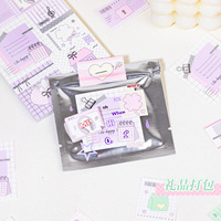 Paquete de 50 Hojas de Notas Adhesivas con Diseño de Patchwork, Serie de Notas de Inspiración, Suministros para Diario Creativo, Notas Diarias para Estudiantes, Decoraciones para Empaquetar