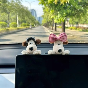 ใหม่อะนิเมะคอสเพลย์นักบินสุนัขตกแต่งรถ <span class=keywords><strong>Gromit</strong></span> ตุ๊กตาของเล่นตกแต่งภายในศูนย์ควบคุมหน้าจอกระจกมองหลังสาวของขวัญ - Product Image 6