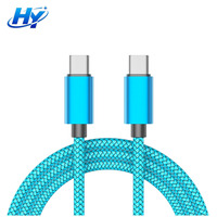Câble USB tressé USB-C avec cœur en cuivre, durable, anti-emmêlement, charge rapide, transfert de données, plusieurs couleurs – Fournisseur d'usine