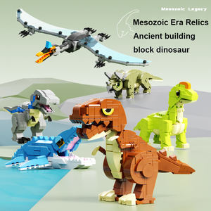 Niños Mini figura de dinosaurio de plástico DIY bloques de construcción compatibles ladrillos <span class=keywords><strong>Dino</strong></span> modelo juguetes conjunto - Product Image 2