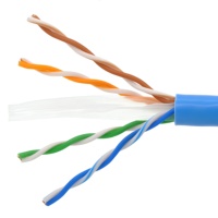 Infrastruktur Jaringan Profesional Kabel LAN Tembaga Telanjang Cat6 UTP PVC 23AWG 1000ft Bersertifikasi ISO9001/CE/ROHS untuk Ruang Server