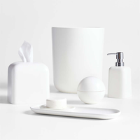 Ensemble de 6 accessoires de salle de bain de luxe pour hôtel, comprenant un distributeur de savon