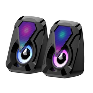 RGB สีสันสดใส LED ลำโพงตั้งโต๊ะ 79x105x69 มม. ขับเคลื่อนด้วย USB 2.0 สเตอริโอสำหรับคอมพิวเตอร์ - Product Image 3