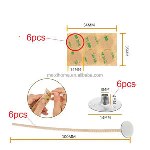 6 Kits d'Accessoires DIY pour Bougies : Mèches <span class=keywords><strong>de</strong></span> <span class=keywords><strong>Bougie</strong></span> Pré-cirées 100% Coton + Supports <span class=keywords><strong>de</strong></span> Mèches en Bois + Étiquettes <span class=keywords><strong>de</strong></span> Sécurité + Mèches <span class=keywords><strong>de</strong></span> <span class=keywords><strong>Bougie</strong></span> - Product Image 5