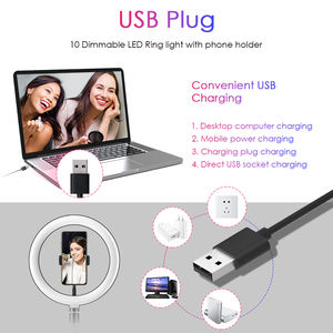 APEXEL <span class=keywords><strong>Anneau</strong></span> de 10 pouces 3 modes <span class=keywords><strong>LED</strong></span> pleine lumière avec mini trépied et 1 <span class=keywords><strong>support</strong></span> de téléphone universel APL-FL10JJ13Y - Product Image 4