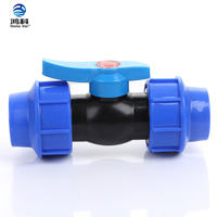 Vanne à boisseau sphérique UPVC à double rouleau personnalisable avec support OEM, pour piscine et irrigation, écologique, commande manuelle pour conduites d'eau