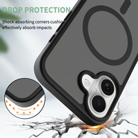 Coque de téléphone de luxe semi-transparente en TPU et PC dépoli, antichoc et magnétique, pour iPhone 17, 16, 15