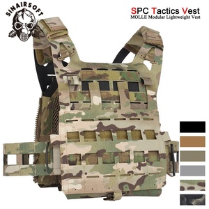 Modular Lightweight Tactical SPC Vest SD Plate <b>Carrier</b> Laser Cut MOLLE Camo Nylon Polyester Personal Defense Equipment for - Product Image 4