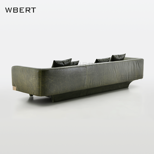 WBERT 2025 <span class=keywords><strong>Muebles</strong></span> para el hogar Sofá <span class=keywords><strong>de</strong></span> sala <span class=keywords><strong>de</strong></span> estar <span class=keywords><strong>de</strong></span> cuero verde oscuro <span class=keywords><strong>de</strong></span> lujo moderno con diseño <span class=keywords><strong>de</strong></span> pies <span class=keywords><strong>de</strong></span> metal curvo-<span class=keywords><strong>Muebles</strong></span> Para Hogar - Product Image 3