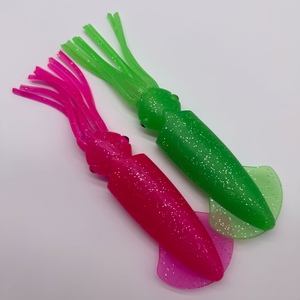 Señuelo de Pesca de Calamar Suave de PVC Rosa Luminoso de 23 cm para Pesca de Salmón en Kayak, Pesca de Grandes Peces en Alta Mar, sin Anzuelos - Product Image 4