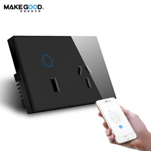 Makegood Smart life 10A US/AU standard SAA App Control <span class=keywords><strong>Power</strong></span> Metering tuya wifi double <span class=keywords><strong>power</strong></span> <span class=keywords><strong>point</strong></span> avec commande vocale - Product Image 4