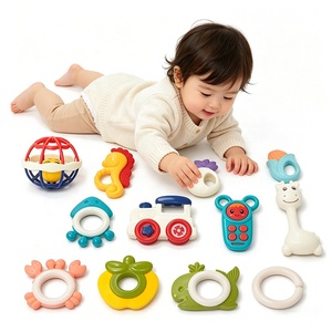 Ensemble <span class=keywords><strong>de</strong></span> hochets et anneaux <span class=keywords><strong>de</strong></span> <span class=keywords><strong>dentition</strong></span> Baohan pour bébés <span class=keywords><strong>de</strong></span> 0 à 24 mois, boule à saisir souple en ABS+TPE avec <span class=keywords><strong>hochet</strong></span> à main (emballé) - Product Image 5