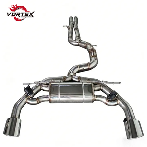 Système d'échappement Catback VORTEX en acier inoxydable de luxe pour Audi RS3 2.5T 2016-2024 Finition bleu brûlé Tôle d'acier de 1,5 mm - Product Image 1