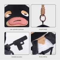 Simpatico e Misterioso Peluche a Forma di Personaggio, Ciondolo Portachiavi Astratto - Regalo di Compleanno Perfetto Unisex in Poliestere