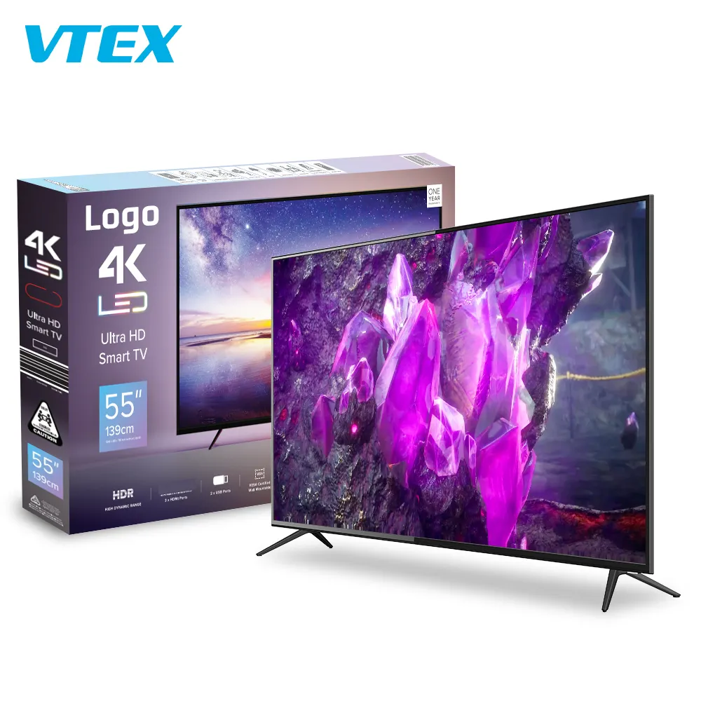 UAE Popular Size No Bezel Design Frameless Television TV Plasma 55 New Home Electric LED TV 55