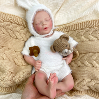 Poupée Reborn Bébé Fille 18 pouces en Silicone Pur, Peau Moyenne, Fard à Joues Peint à la Main pour la Diversité, la Collection et l'Affichage aux Artistes