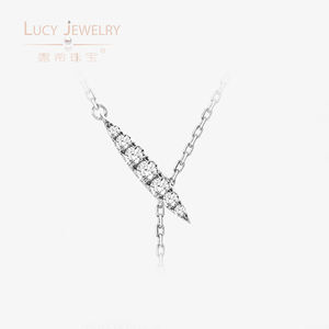 שרשרת תליון פנינה דרום ים זהב לבן 18 קארט עם טיפה מתכווננת שרשרת בר יהלום מעוקל יוקרתי - Product Image 2