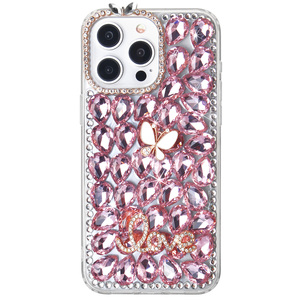 Coque de téléphone KINGSOUL de luxe la plus vendue en TPU+PC+verre pour iPhone 16, design antichoc avec décoration scintillante - Product Image 4