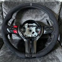 Volant en fibre de carbone et accessoires en suède pour BMW F15 F20 F30 F31 F40 E83 E70 E90 E91540i X1 X2 X3 X4 X5 X6 M3 M4 M5 – Amélioration