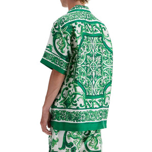 <span class=keywords><strong>Camicia</strong></span> corta elegante <span class=keywords><strong>camicia</strong></span> Casual da <span class=keywords><strong>uomo</strong></span> di lusso in <span class=keywords><strong>raso</strong></span> di seta ad asciugatura rapida - Product Image 2