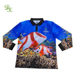 Design personalizzato sublimato stampato con bottone a maniche lunghe camicia da pesca Upf 50 + - Product Image 1