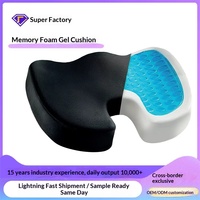 Coussin de siège ergonomique en gel mousse à mémoire de forme 45D personnalisé OEM, antidérapant, respirant, avec support coccyx et poignée, vente en gros, marque privée