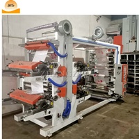 Mini 1-6 couleurs rouleau flexographique à rouler pour bannière transfert de chaleur adhésif autocollant imprimante flexo étiquette presse d'impression machine