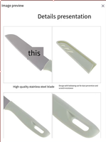 Éplucheur multifonctionnel en plastique PP et acier inoxydable, petit couteau à fruits/légumes/cuisine, durable, portable, pour la cuisine en plein air