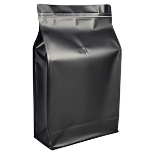 <span class=keywords><strong>Petit</strong></span> sac de café à fond plat carré personnalisé de 5kg emballage en plastique alimentaire de valve de poche à fermeture éclair en aluminium laminé - Product Image 1