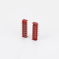 Connecteur Micro Match pour PCBa 12 broches 1.27mm 127mm Slot femelle Smt soudure décalée rouge Micromatch Amp 338069